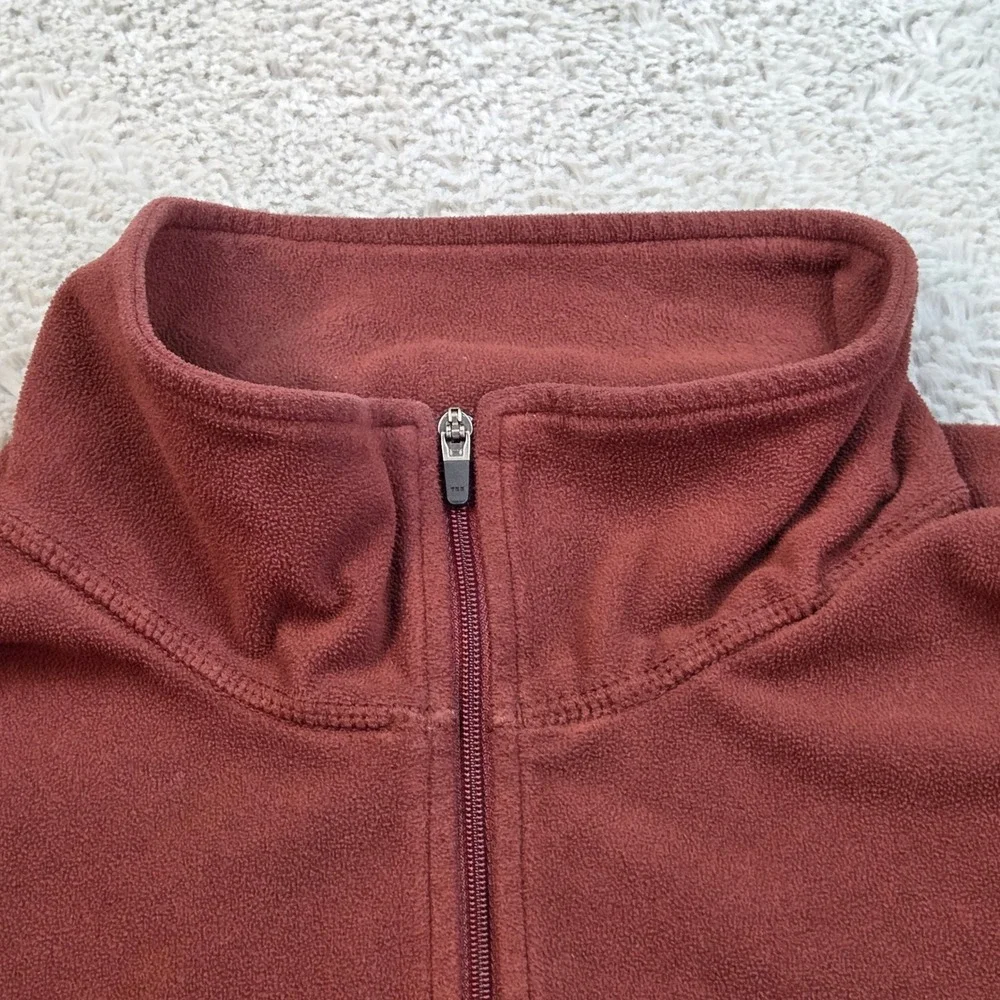 The North Face TKA 100 Fleece Pullover Mens L 1/4 Zip Lightweight Maroon Red